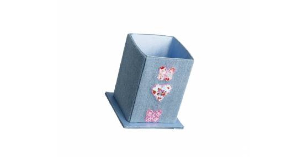 Denim Butterfly Pen Holder