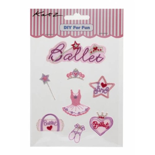 SET OF ASSORTED BALLET IMAGES IRON ON MOTIF 