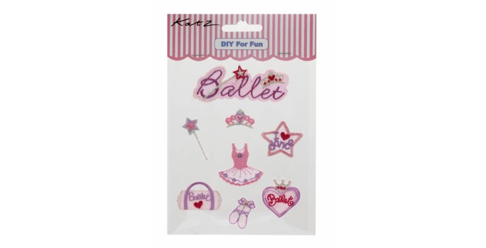 SET OF ASSORTED BALLET IMAGES IRON ON MOTIF 