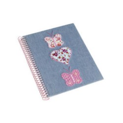 Denim Butterfly Notebook A5