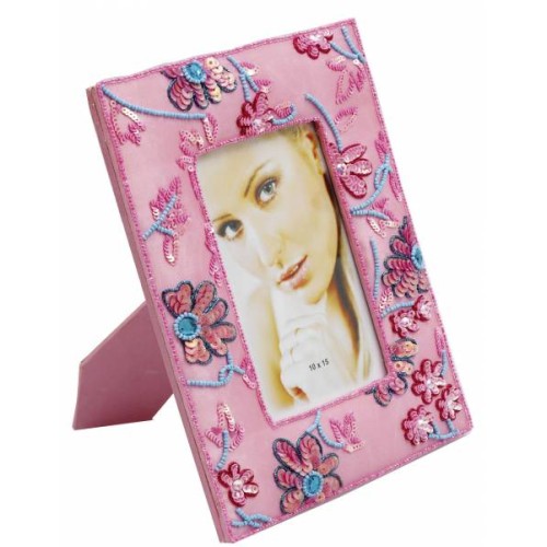 Pink Sequin photo frame 