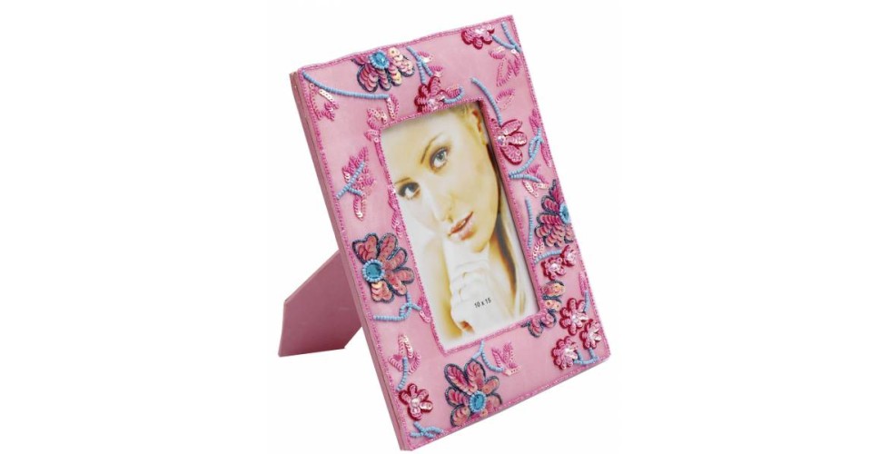 Pink Sequin photo frame 