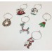 Enamel CHRISTMAS Wine Glass Charms