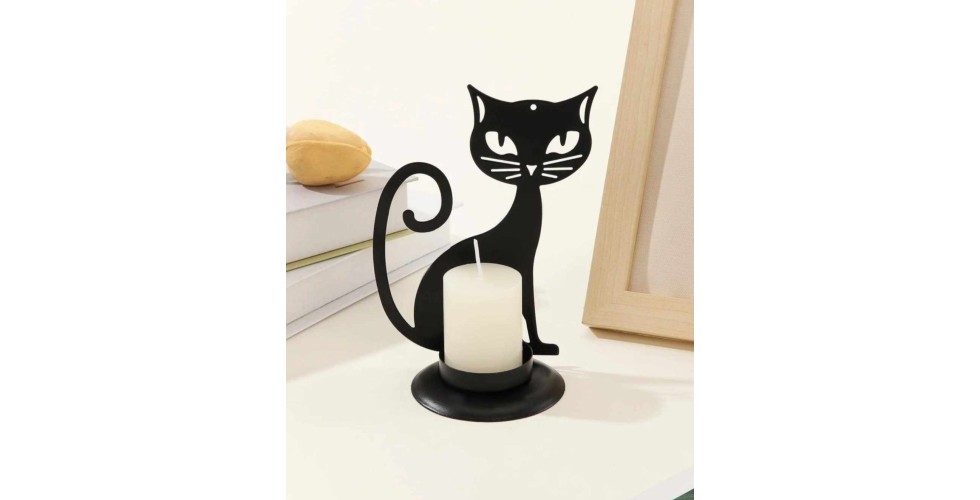 Metal candle holder CAT