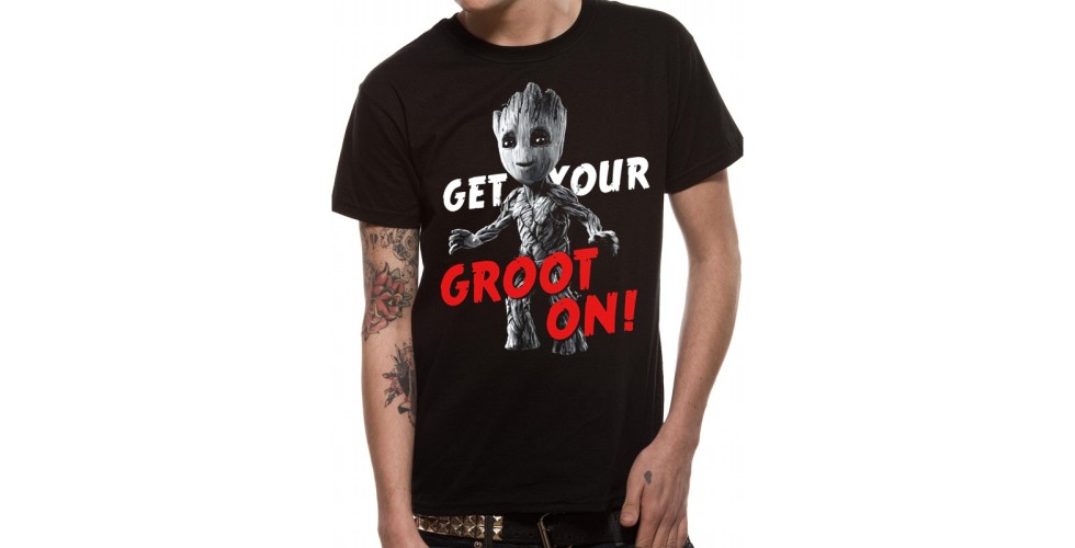 Marvel T Shirt Guardians Vol 2 Groot On Mens SMALL