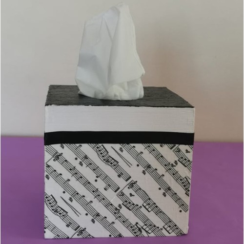 Decoupage Square Tissue Box Series Music Lover