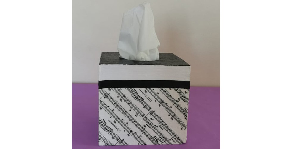Decoupage Square Tissue Box Series Music Lover