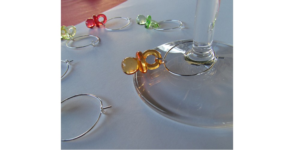 Multi Colored BABY PACIFIERS Wine Glass Charms