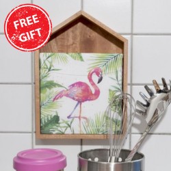 Wall Napkin Holder Natural Wood 