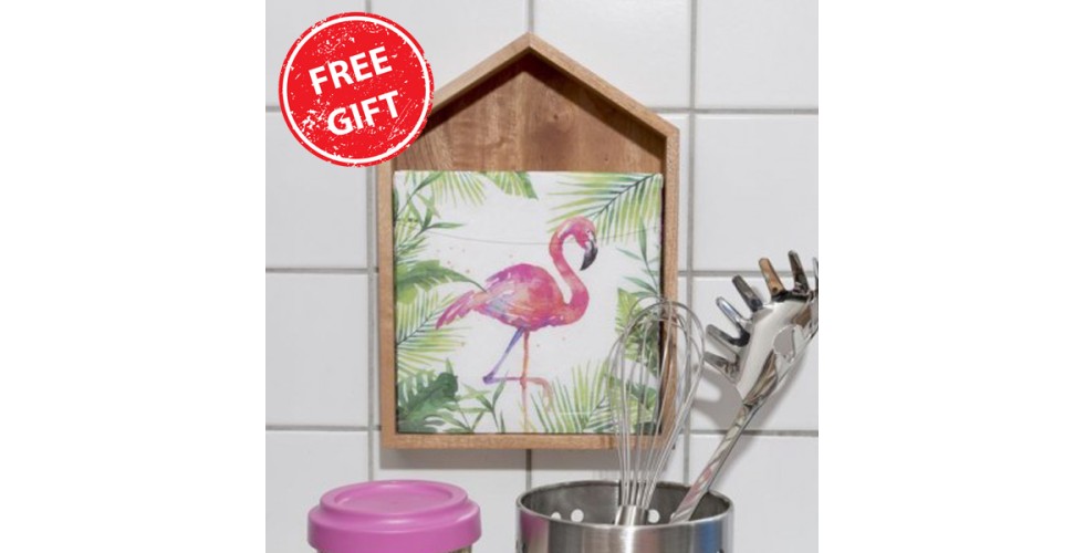 Wall Napkin Holder Natural Wood 