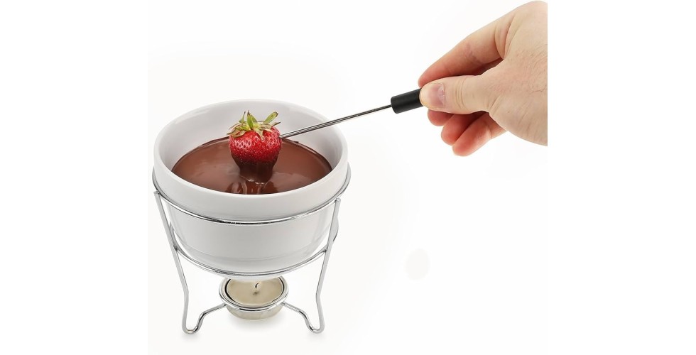 Mini chocolate fondue set