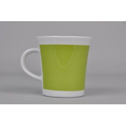 Porcelain Mug Green for Left Handed 