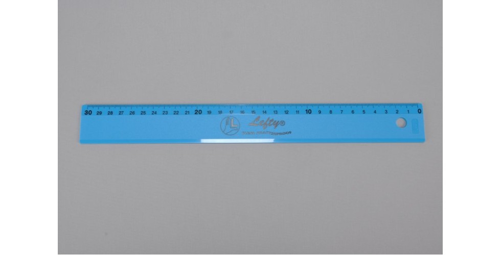 Left handed Flexi Ruler 30cm, blue