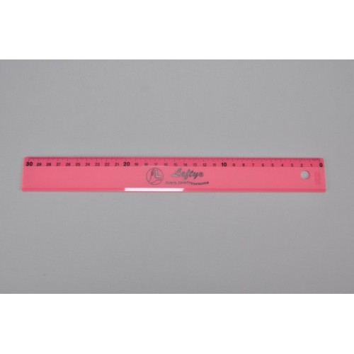 Left handed Flexi Ruler 30cm, pink