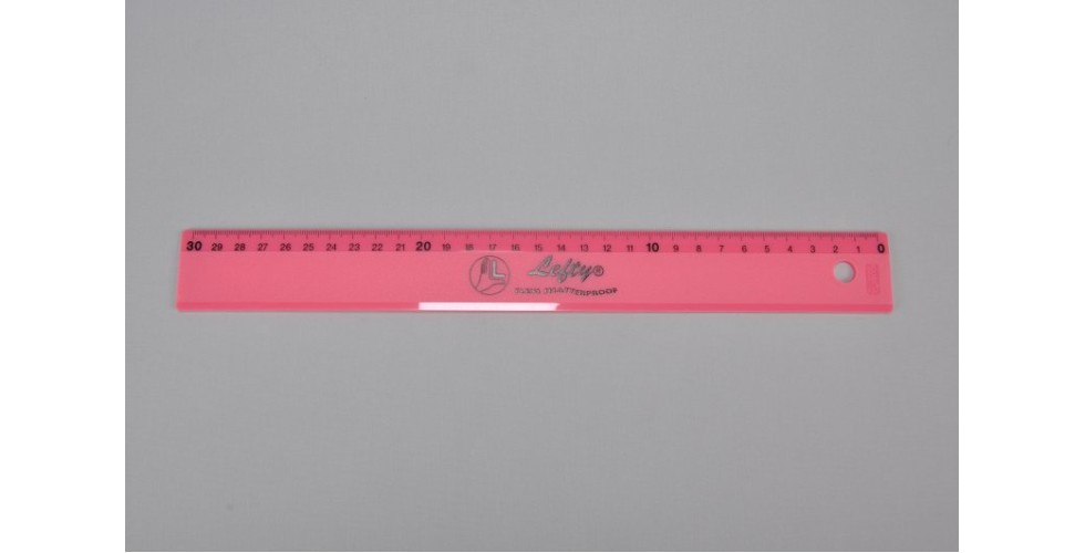 Left handed Flexi Ruler 30cm, pink
