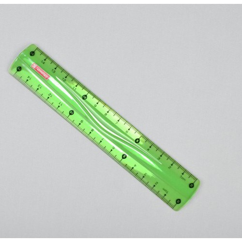 Ruler 15cm Flexible for Lefties, green