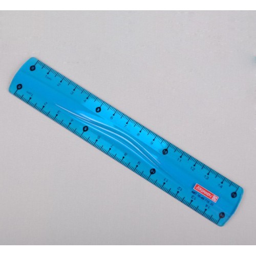 Ruler 15cm Flexible for Lefties, blue