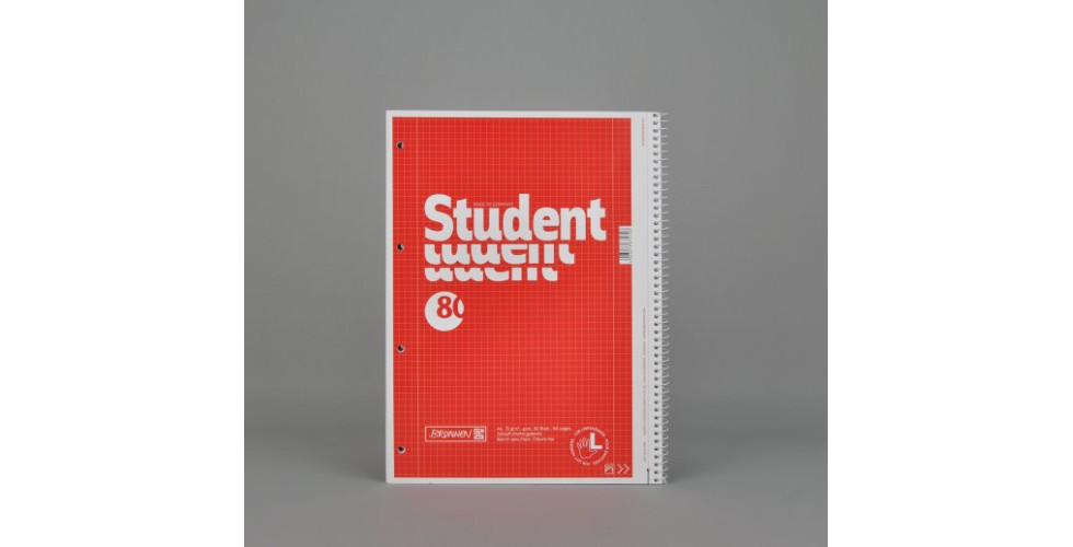 A4 Maths spiral exercise book red