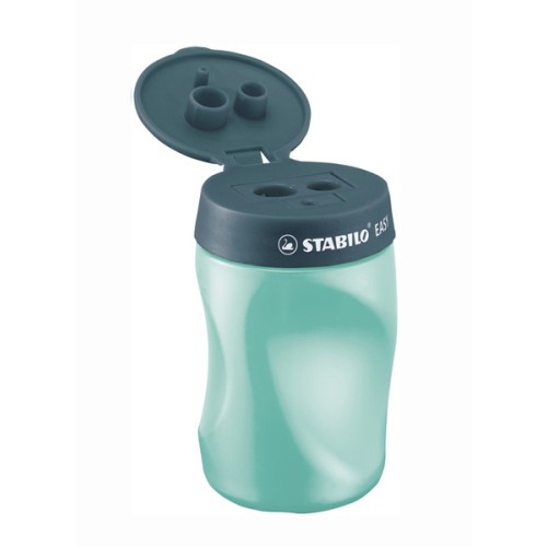 STABILO EASYsharpener 3-in-1 Left Handed Ergonomic Sharpener - petrol