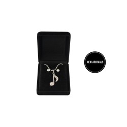 Necklace & Earrings Musical Note Quaver