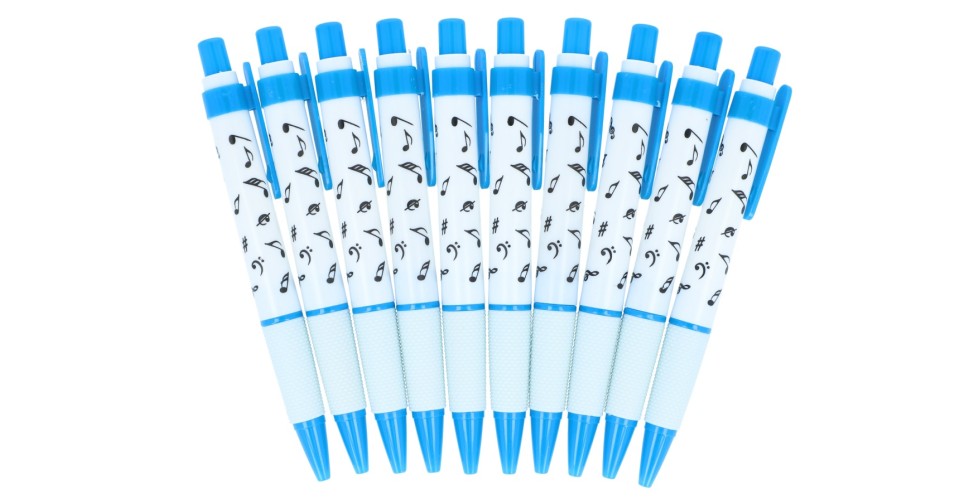 Ballpoint Pen Music Notes Blue