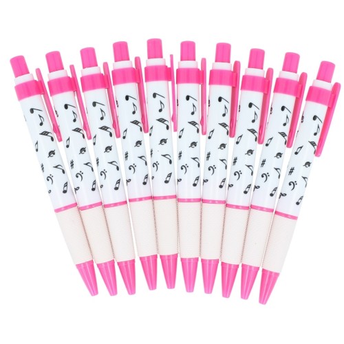 Ballpoint Pen Music Notes Pink