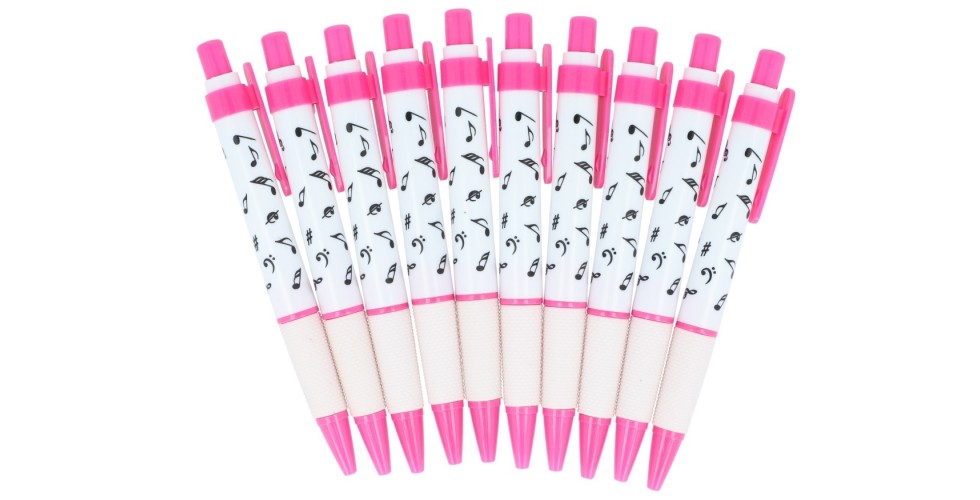 Ballpoint Pen Music Notes Pink