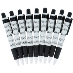 Ballpoint Pen Sheet Music Black