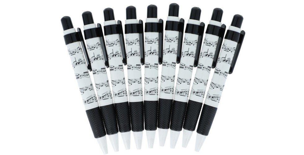 Ballpoint Pen Sheet Music Black
