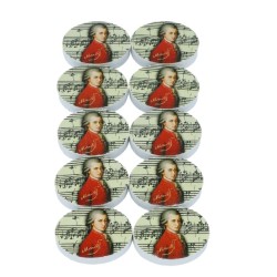 Oval eraser with Mozart imprint