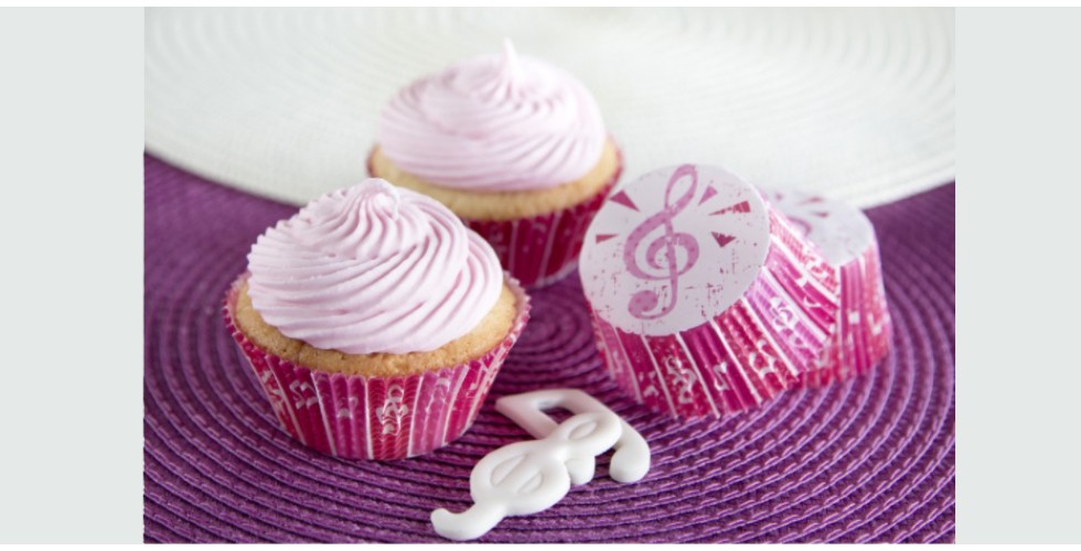 Music paper baking cases