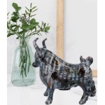 Ceramic money box bull with notes