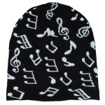 Beanie hat with G-Clef & Music Notes