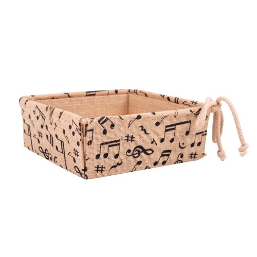 Jute basket mix of notes with cord