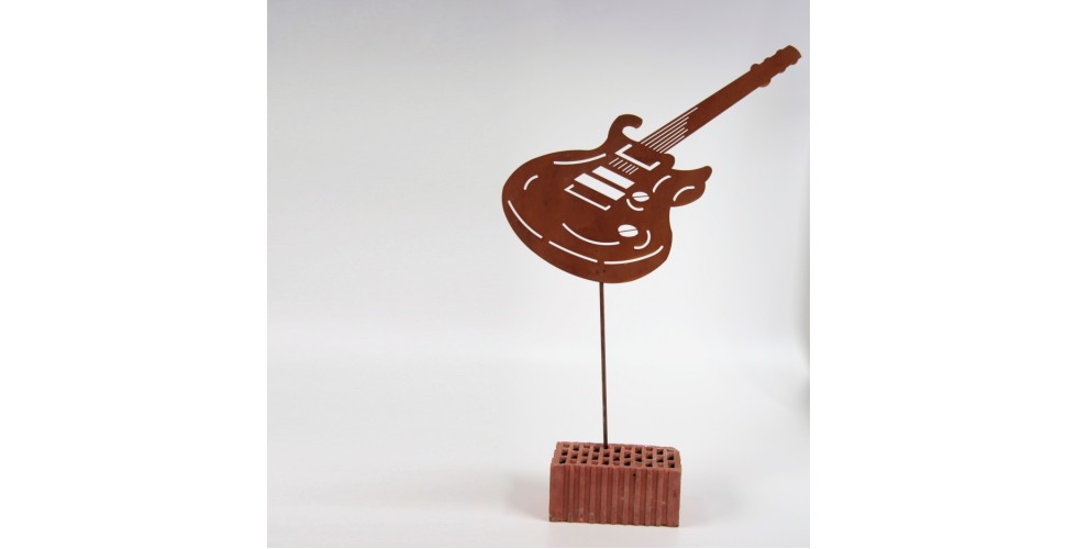 Steel rusty electric guitar