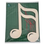 Wooden decorative pendant double sixteenth note 