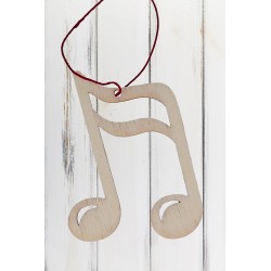 Wooden decorative pendant double sixteenth note 