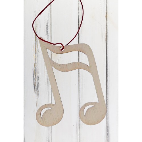 Wooden decorative pendant double sixteenth note 