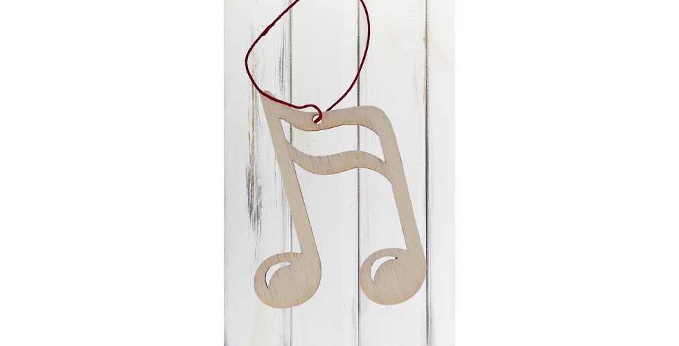 Wooden decorative pendant double sixteenth note 