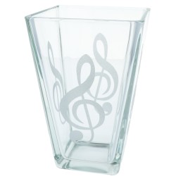 Glass Flower Vase treble clef