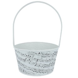 Metal flower pot embossed notes