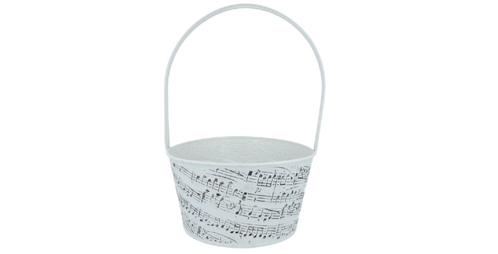 Metal flower pot embossed notes