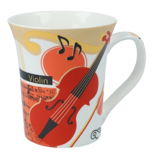 Violin ceramic mug 