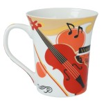 Violin ceramic mug 