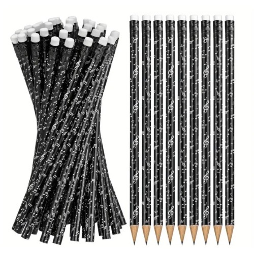 Music Note Pencils with Erasers