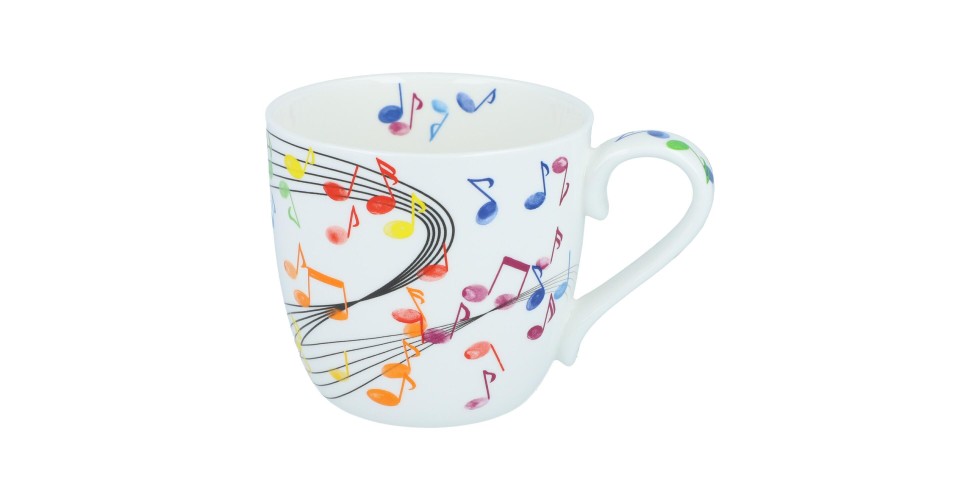 Flying Notes porcelain mug