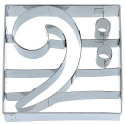 Bass Clef Cookie cutter 