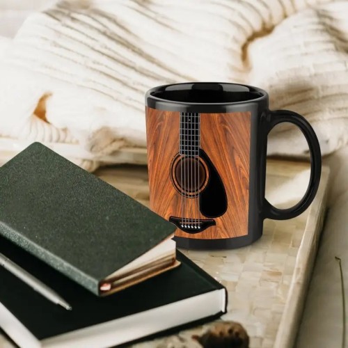 Guitar-Shaped Coffee Mug 