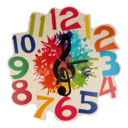 Wall clock made of wood