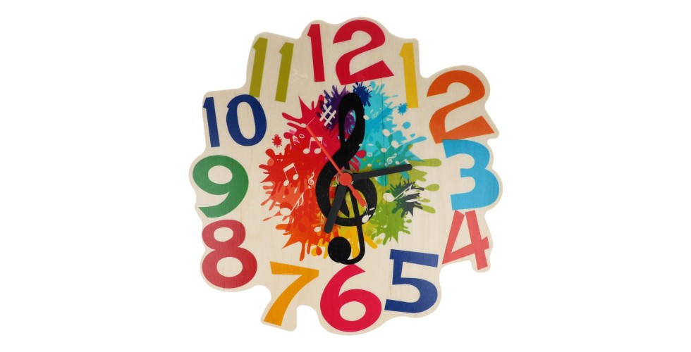 Wall clock made of wood